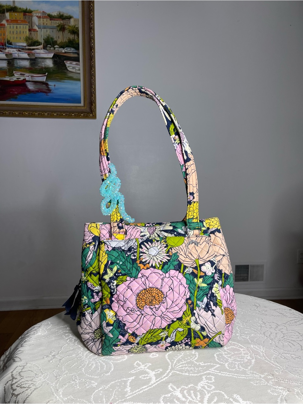🌸 Vera Bradley Multi-Compartment Shoulder Bag in "Bloom Boom" 🌸